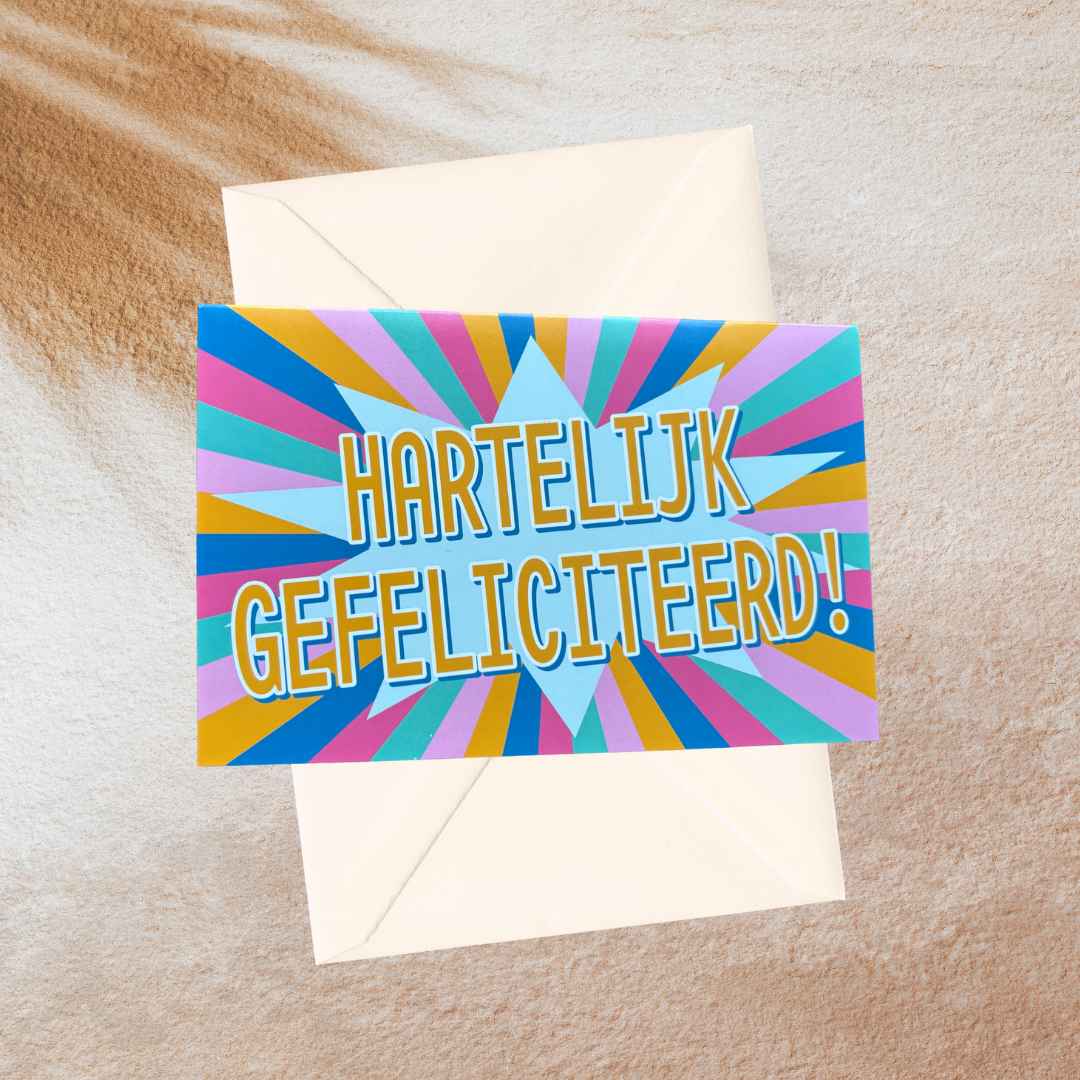 Verras met een verjaardagskaart op Aruba